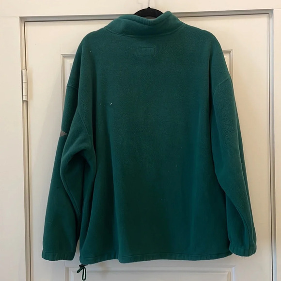 Men’s Eddie Bauer Forest Green Fleece Quarter-zip size large - Picture 8 of 8